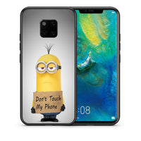 Thumbnail for Θήκη Huawei Mate 20 Pro Minion Text από τη Smartfits με σχέδιο στο πίσω μέρος και μαύρο περίβλημα | Huawei Mate 20 Pro Minion Text case with colorful back and black bezels