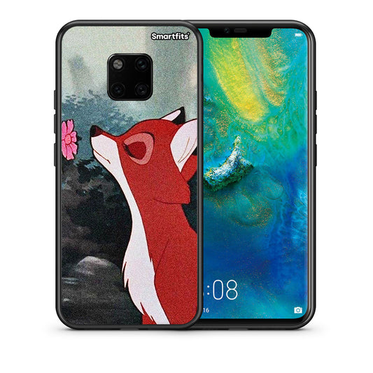 Θήκη Huawei Mate 20 Pro Tod And Vixey Love 2 από τη Smartfits με σχέδιο στο πίσω μέρος και μαύρο περίβλημα | Huawei Mate 20 Pro Tod And Vixey Love 2 case with colorful back and black bezels