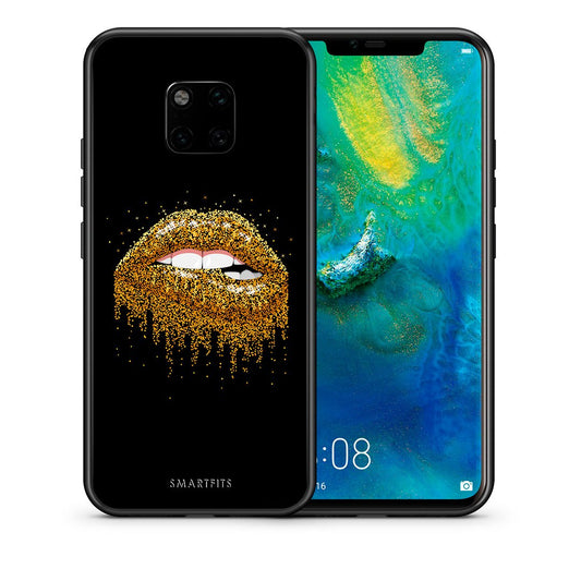 Θήκη Huawei Mate 20 Pro Golden Valentine από τη Smartfits με σχέδιο στο πίσω μέρος και μαύρο περίβλημα | Huawei Mate 20 Pro Golden Valentine case with colorful back and black bezels