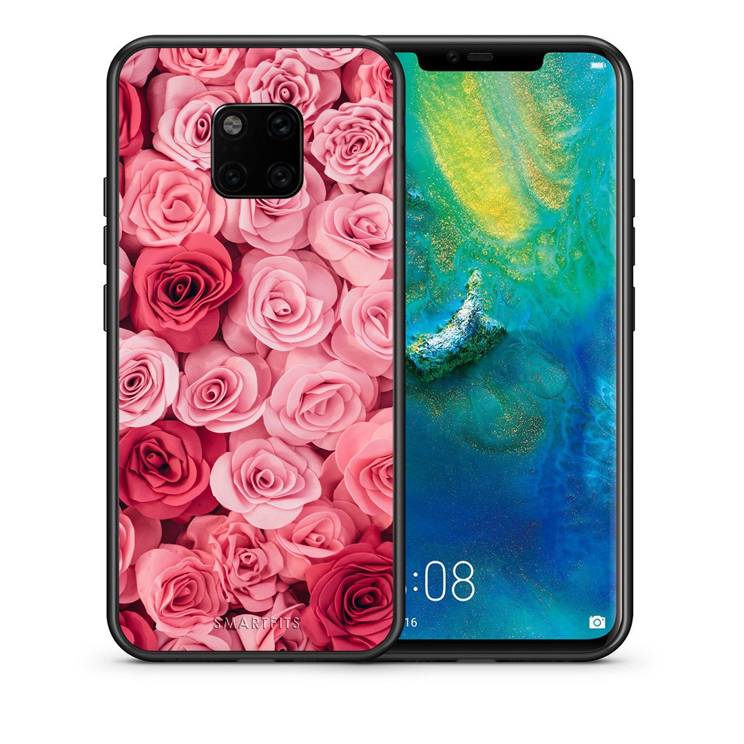 Θήκη Huawei Mate 20 Pro RoseGarden Valentine από τη Smartfits με σχέδιο στο πίσω μέρος και μαύρο περίβλημα | Huawei Mate 20 Pro RoseGarden Valentine case with colorful back and black bezels