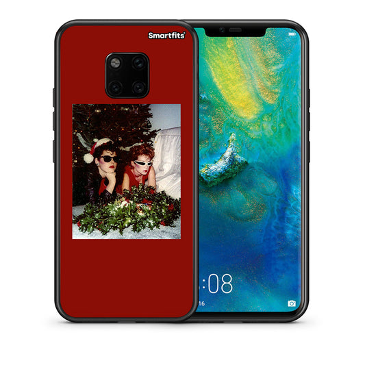Θήκη Huawei Mate 20 Pro Waiting For Xmas από τη Smartfits με σχέδιο στο πίσω μέρος και μαύρο περίβλημα | Huawei Mate 20 Pro Waiting For Xmas case with colorful back and black bezels