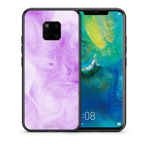Θήκη Huawei Mate 20 Pro Lavender Watercolor από τη Smartfits με σχέδιο στο πίσω μέρος και μαύρο περίβλημα | Huawei Mate 20 Pro Lavender Watercolor case with colorful back and black bezels
