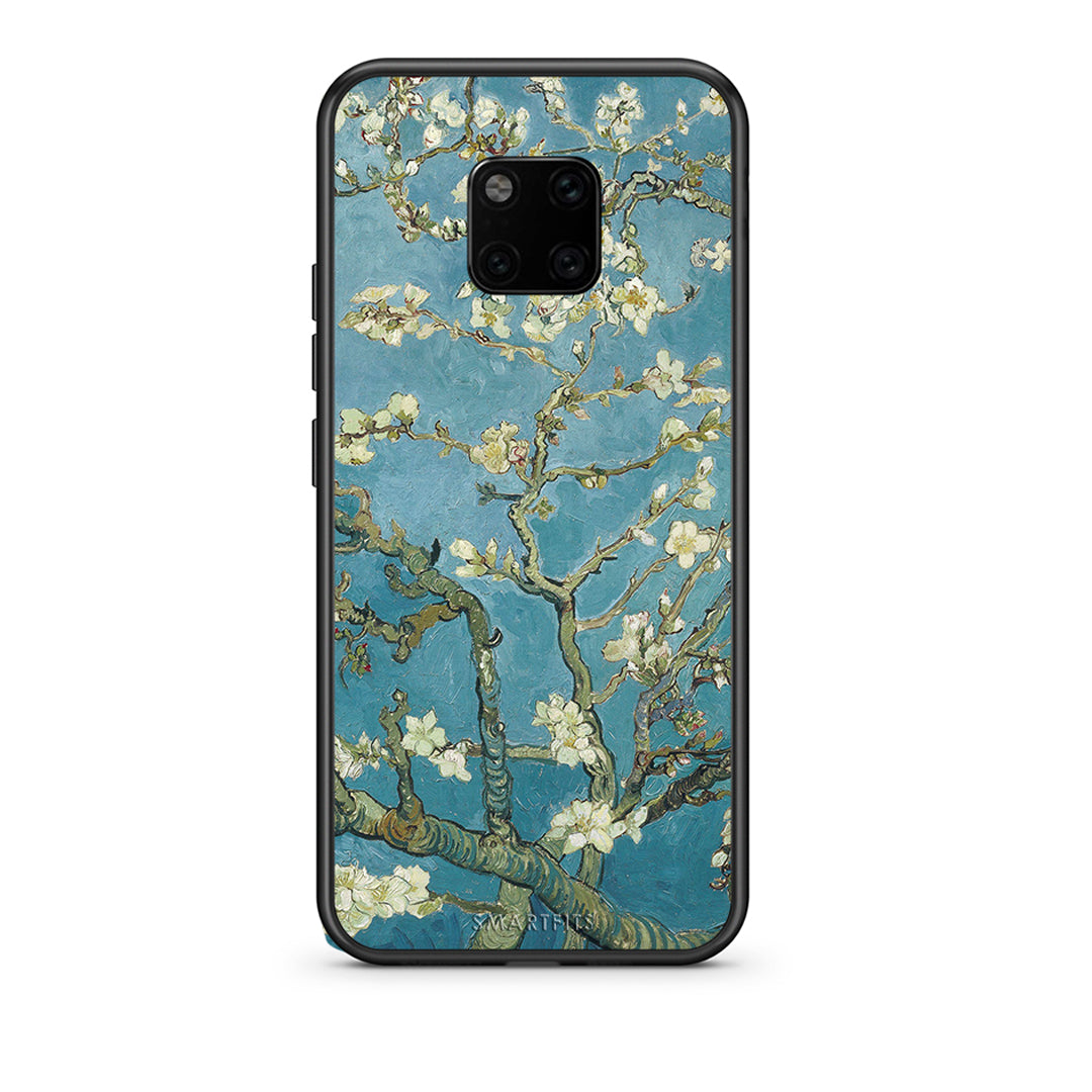 Huawei Mate 20 Pro White Blossoms θήκη από τη Smartfits με σχέδιο στο πίσω μέρος και μαύρο περίβλημα | Smartphone case with colorful back and black bezels by Smartfits