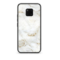 Thumbnail for Huawei Mate 20 Pro White Gold Marble θήκη από τη Smartfits με σχέδιο στο πίσω μέρος και μαύρο περίβλημα | Smartphone case with colorful back and black bezels by Smartfits