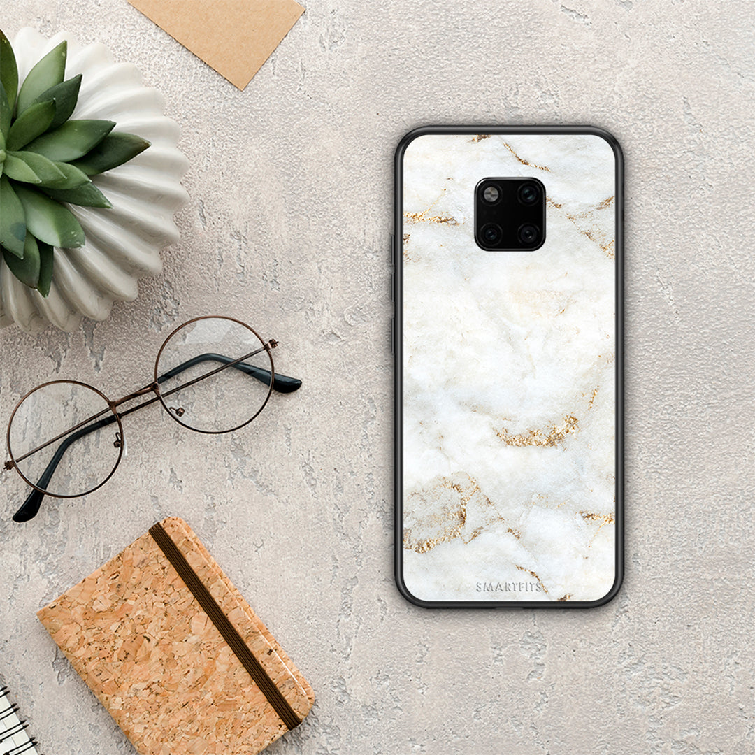 White Gold Marble - Huawei Mate 20 Pro θήκη