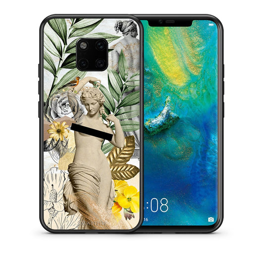 Θήκη Huawei Mate 20 Pro Woman Statue από τη Smartfits με σχέδιο στο πίσω μέρος και μαύρο περίβλημα | Huawei Mate 20 Pro Woman Statue case with colorful back and black bezels
