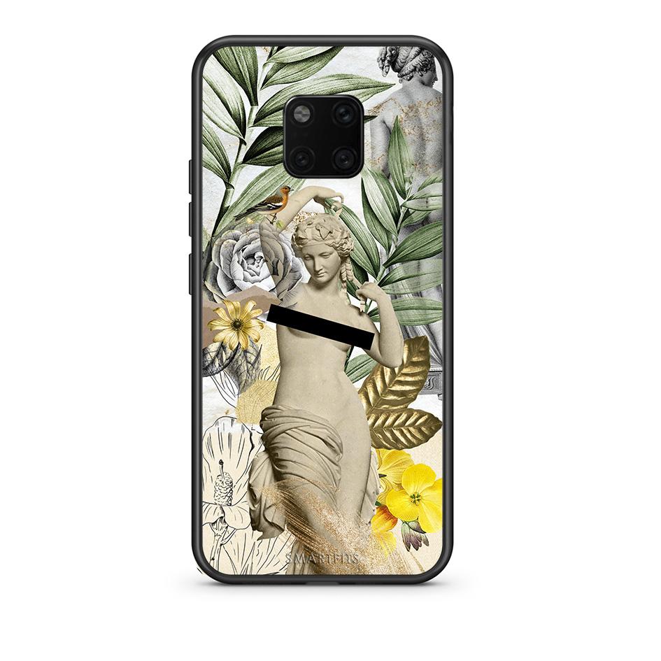 Huawei Mate 20 Pro Woman Statue θήκη από τη Smartfits με σχέδιο στο πίσω μέρος και μαύρο περίβλημα | Smartphone case with colorful back and black bezels by Smartfits