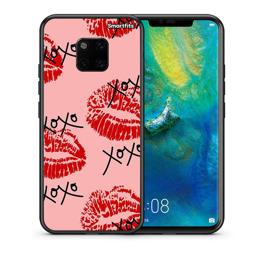 Θήκη Huawei Mate 20 Pro XOXO Lips από τη Smartfits με σχέδιο στο πίσω μέρος και μαύρο περίβλημα | Huawei Mate 20 Pro XOXO Lips case with colorful back and black bezels