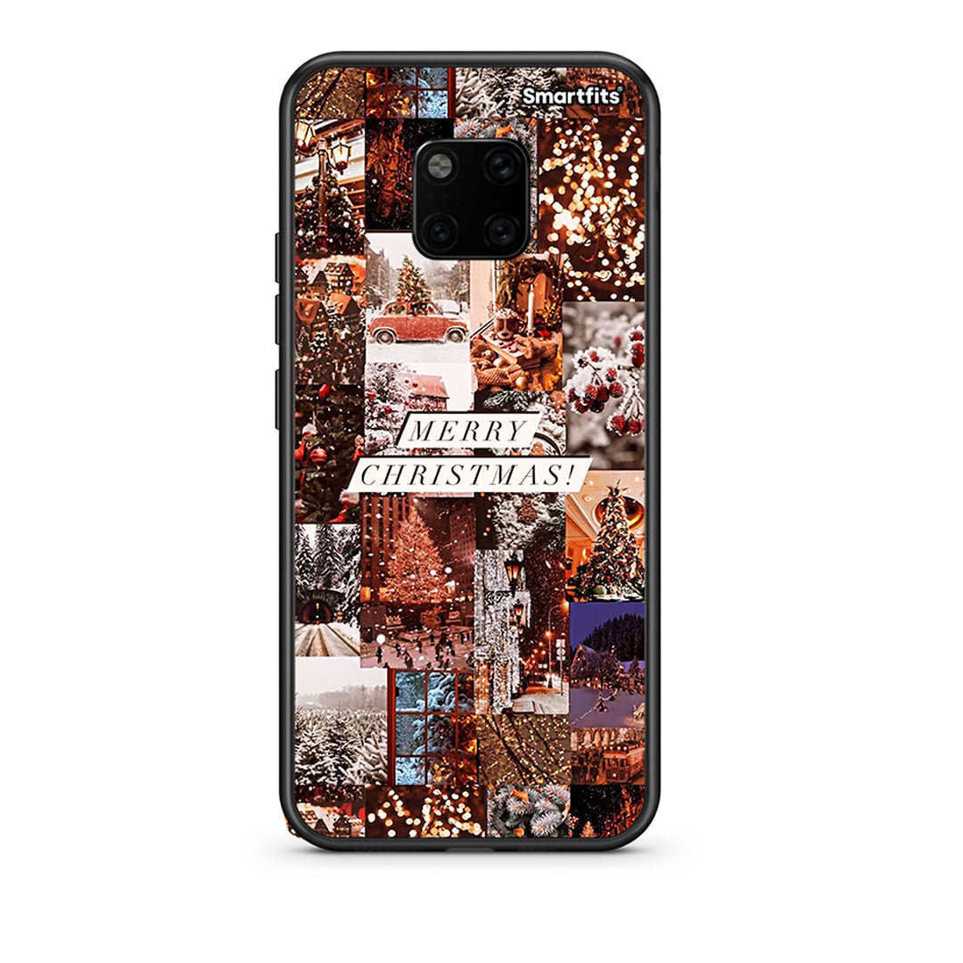 Huawei Mate 20 Pro Xmas Collage θήκη από τη Smartfits με σχέδιο στο πίσω μέρος και μαύρο περίβλημα | Smartphone case with colorful back and black bezels by Smartfits