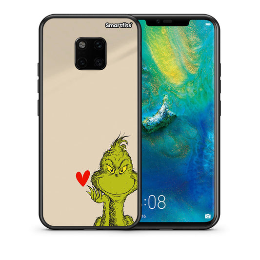 Θήκη Huawei Mate 20 Pro Xmas Grinch από τη Smartfits με σχέδιο στο πίσω μέρος και μαύρο περίβλημα | Huawei Mate 20 Pro Xmas Grinch case with colorful back and black bezels
