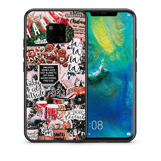 Θήκη Huawei Mate 20 Pro Xmas Habbits από τη Smartfits με σχέδιο στο πίσω μέρος και μαύρο περίβλημα | Huawei Mate 20 Pro Xmas Habbits case with colorful back and black bezels