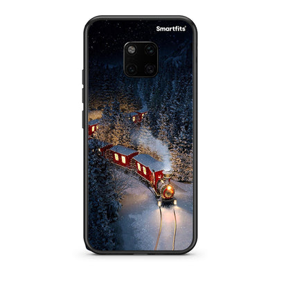 Huawei Mate 20 Pro Xmas Train θήκη από τη Smartfits με σχέδιο στο πίσω μέρος και μαύρο περίβλημα | Smartphone case with colorful back and black bezels by Smartfits