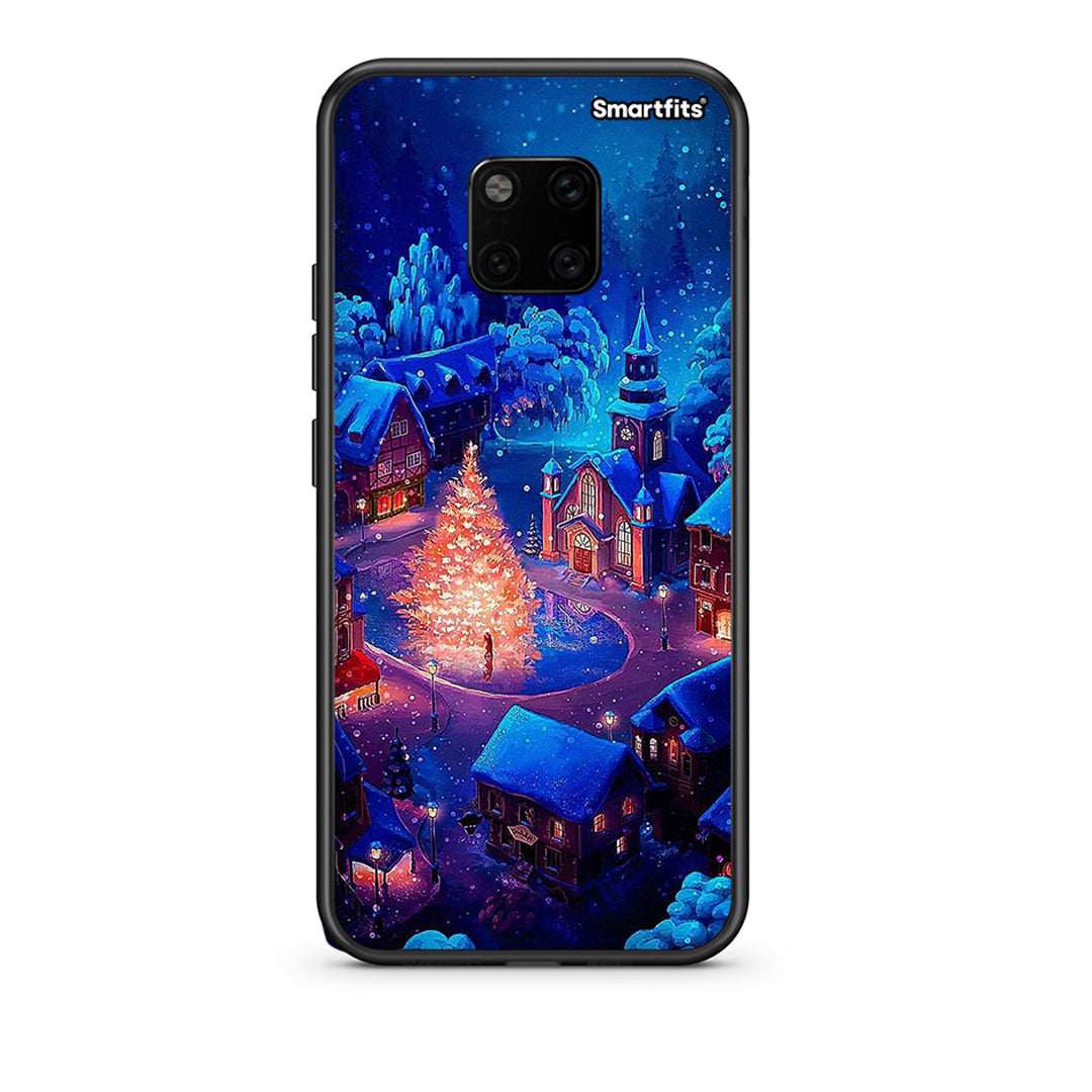 Huawei Mate 20 Pro Xmas Village θήκη από τη Smartfits με σχέδιο στο πίσω μέρος και μαύρο περίβλημα | Smartphone case with colorful back and black bezels by Smartfits