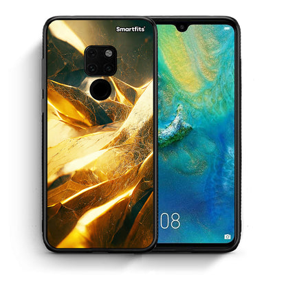 Θήκη Huawei Mate 20 Real Gold από τη Smartfits με σχέδιο στο πίσω μέρος και μαύρο περίβλημα | Huawei Mate 20 Real Gold case with colorful back and black bezels
