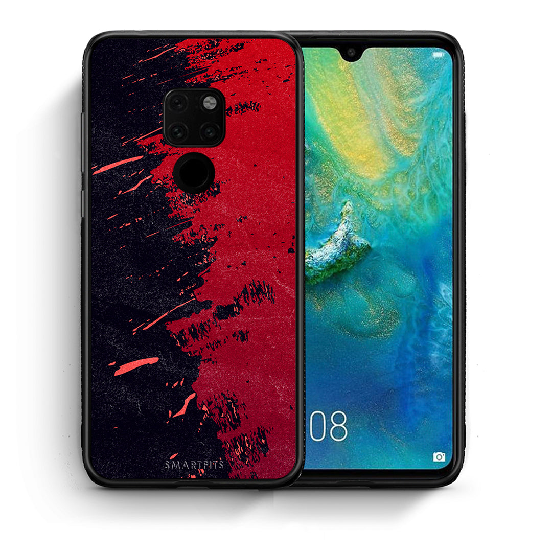 Θήκη Αγίου Βαλεντίνου Huawei Mate 20 Red Paint από τη Smartfits με σχέδιο στο πίσω μέρος και μαύρο περίβλημα | Huawei Mate 20 Red Paint case with colorful back and black bezels