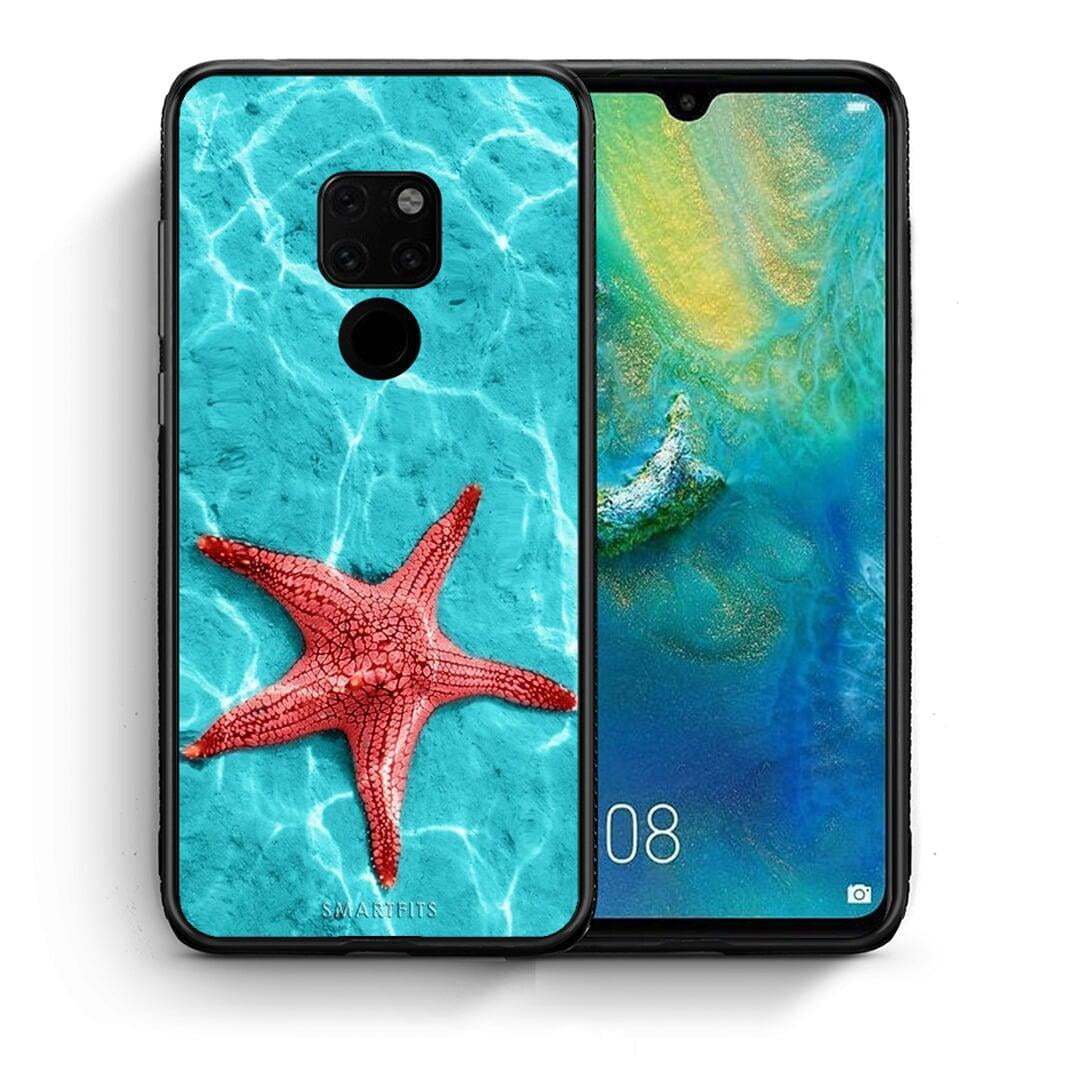 Θήκη Huawei Mate 20 Red Starfish από τη Smartfits με σχέδιο στο πίσω μέρος και μαύρο περίβλημα | Huawei Mate 20 Red Starfish case with colorful back and black bezels
