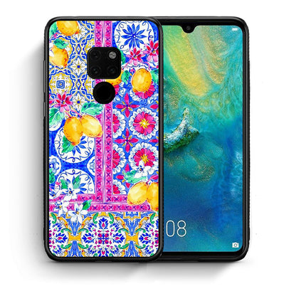 Θήκη Huawei Mate 20 Retro Spring από τη Smartfits με σχέδιο στο πίσω μέρος και μαύρο περίβλημα | Huawei Mate 20 Retro Spring case with colorful back and black bezels