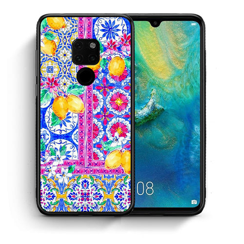 Θήκη Huawei Mate 20 Retro Spring από τη Smartfits με σχέδιο στο πίσω μέρος και μαύρο περίβλημα | Huawei Mate 20 Retro Spring case with colorful back and black bezels