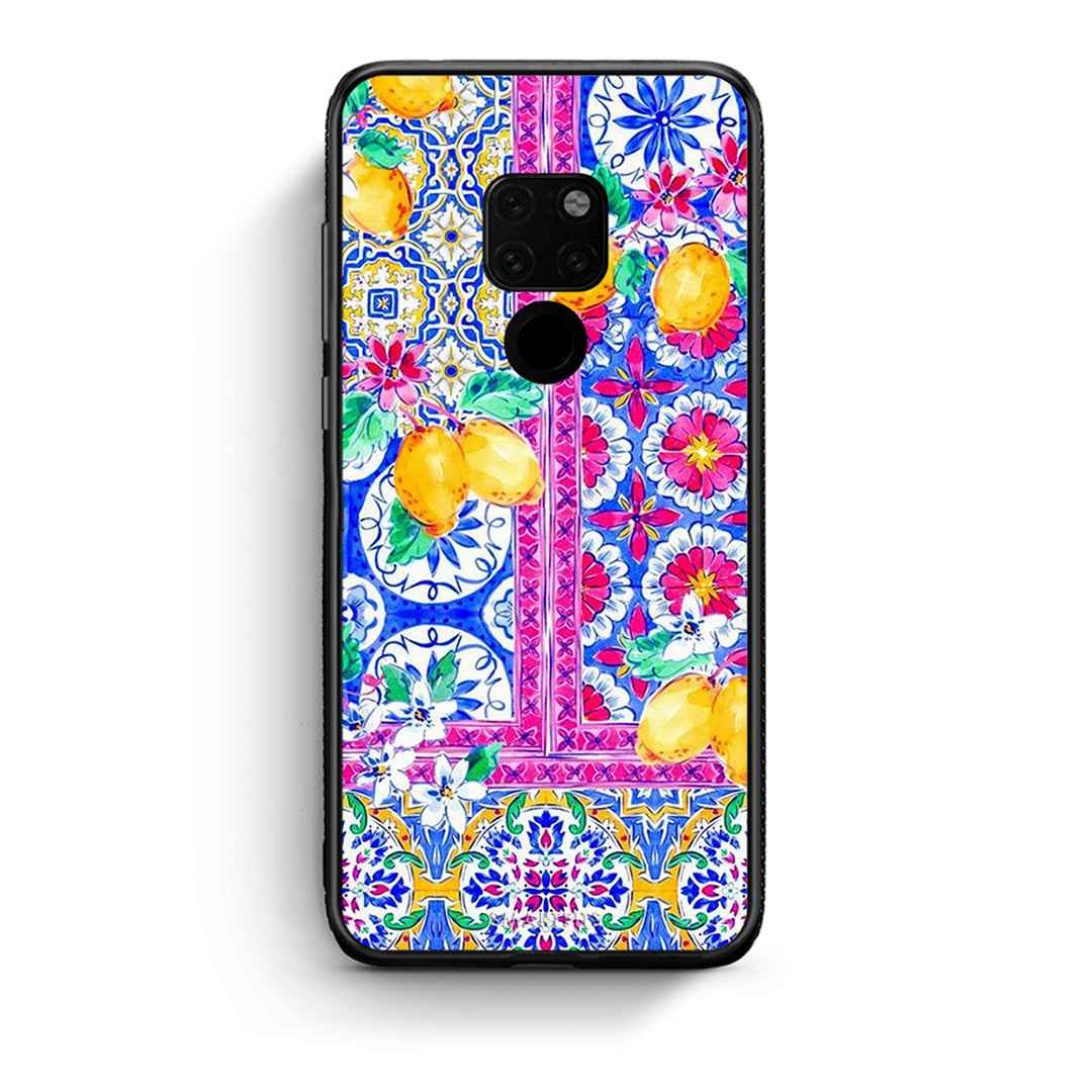 Huawei Mate 20 Retro Spring θήκη από τη Smartfits με σχέδιο στο πίσω μέρος και μαύρο περίβλημα | Smartphone case with colorful back and black bezels by Smartfits