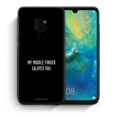 Θήκη Huawei Mate 20 Salute από τη Smartfits με σχέδιο στο πίσω μέρος και μαύρο περίβλημα | Huawei Mate 20 Salute case with colorful back and black bezels