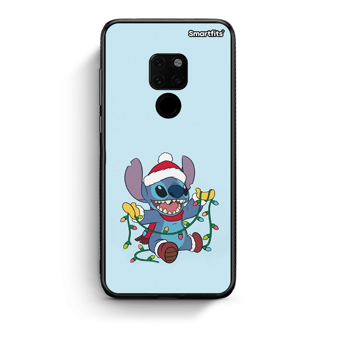 Huawei Mate 20 Santa Stich θήκη από τη Smartfits με σχέδιο στο πίσω μέρος και μαύρο περίβλημα | Smartphone case with colorful back and black bezels by Smartfits
