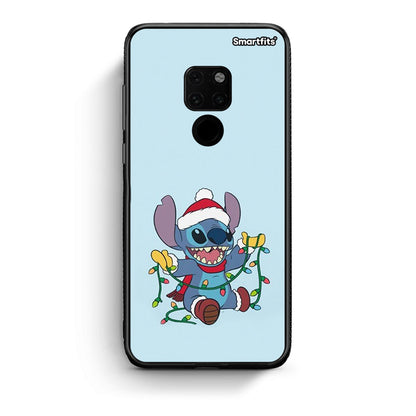 Huawei Mate 20 Santa Stich θήκη από τη Smartfits με σχέδιο στο πίσω μέρος και μαύρο περίβλημα | Smartphone case with colorful back and black bezels by Smartfits