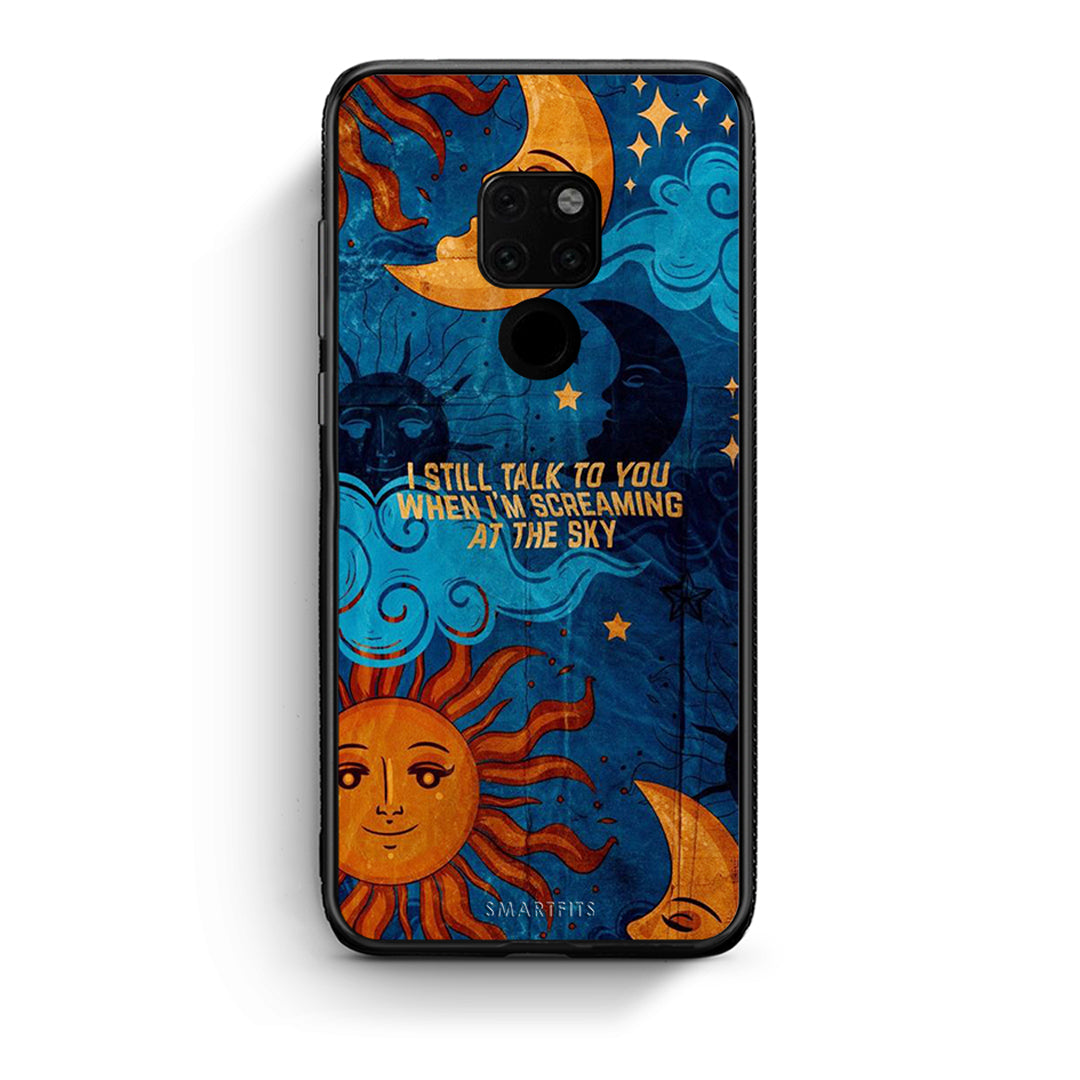 Huawei Mate 20 Screaming Sky θήκη από τη Smartfits με σχέδιο στο πίσω μέρος και μαύρο περίβλημα | Smartphone case with colorful back and black bezels by Smartfits