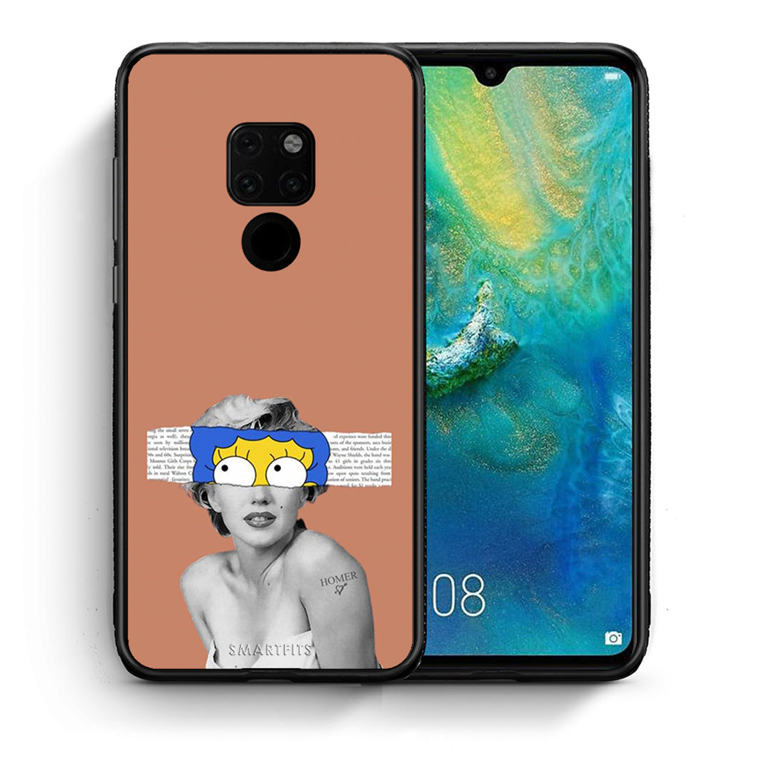 Θήκη Huawei Mate 20 Sim Merilyn από τη Smartfits με σχέδιο στο πίσω μέρος και μαύρο περίβλημα | Huawei Mate 20 Sim Merilyn case with colorful back and black bezels