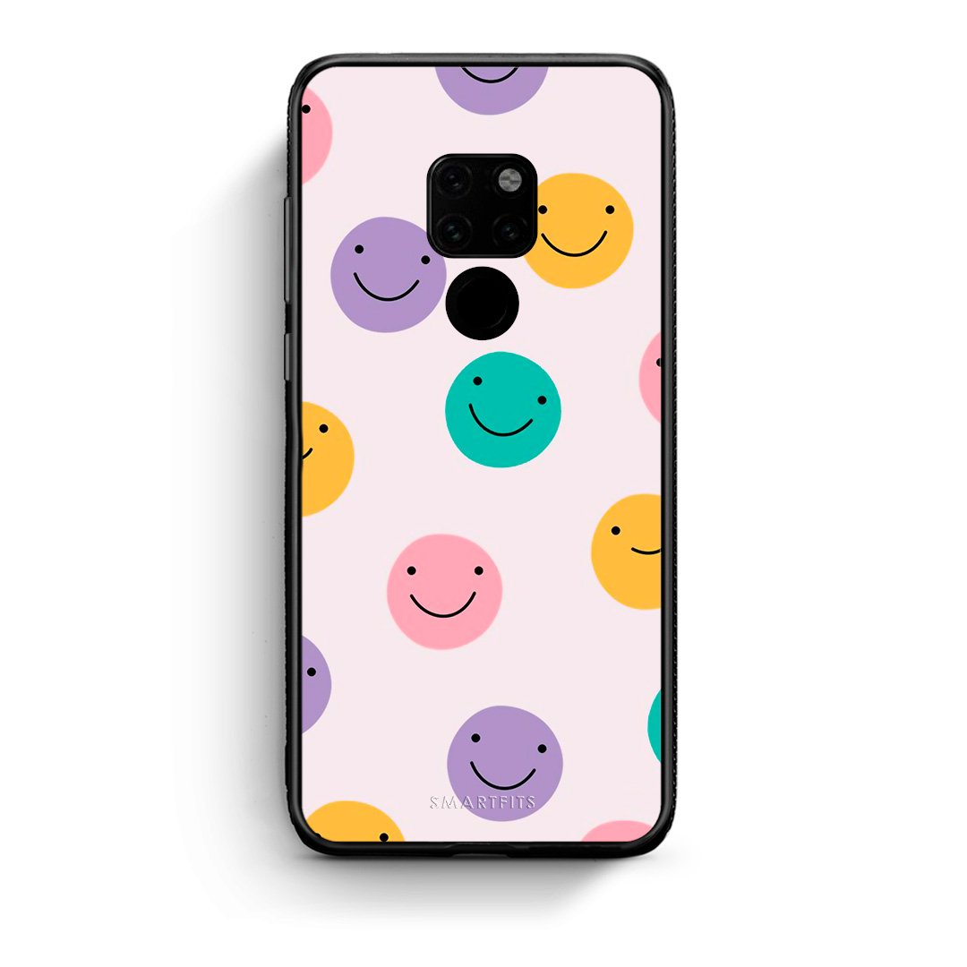 Huawei Mate 20 Smiley Faces θήκη από τη Smartfits με σχέδιο στο πίσω μέρος και μαύρο περίβλημα | Smartphone case with colorful back and black bezels by Smartfits