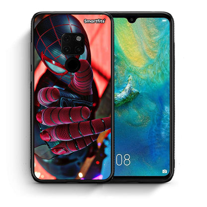 Θήκη Huawei Mate 20 Spider Hand από τη Smartfits με σχέδιο στο πίσω μέρος και μαύρο περίβλημα | Huawei Mate 20 Spider Hand case with colorful back and black bezels