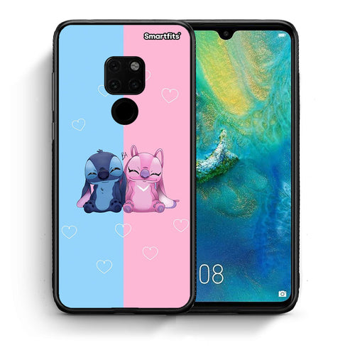 Θήκη Huawei Mate 20 Stitch And Angel από τη Smartfits με σχέδιο στο πίσω μέρος και μαύρο περίβλημα | Huawei Mate 20 Stitch And Angel case with colorful back and black bezels
