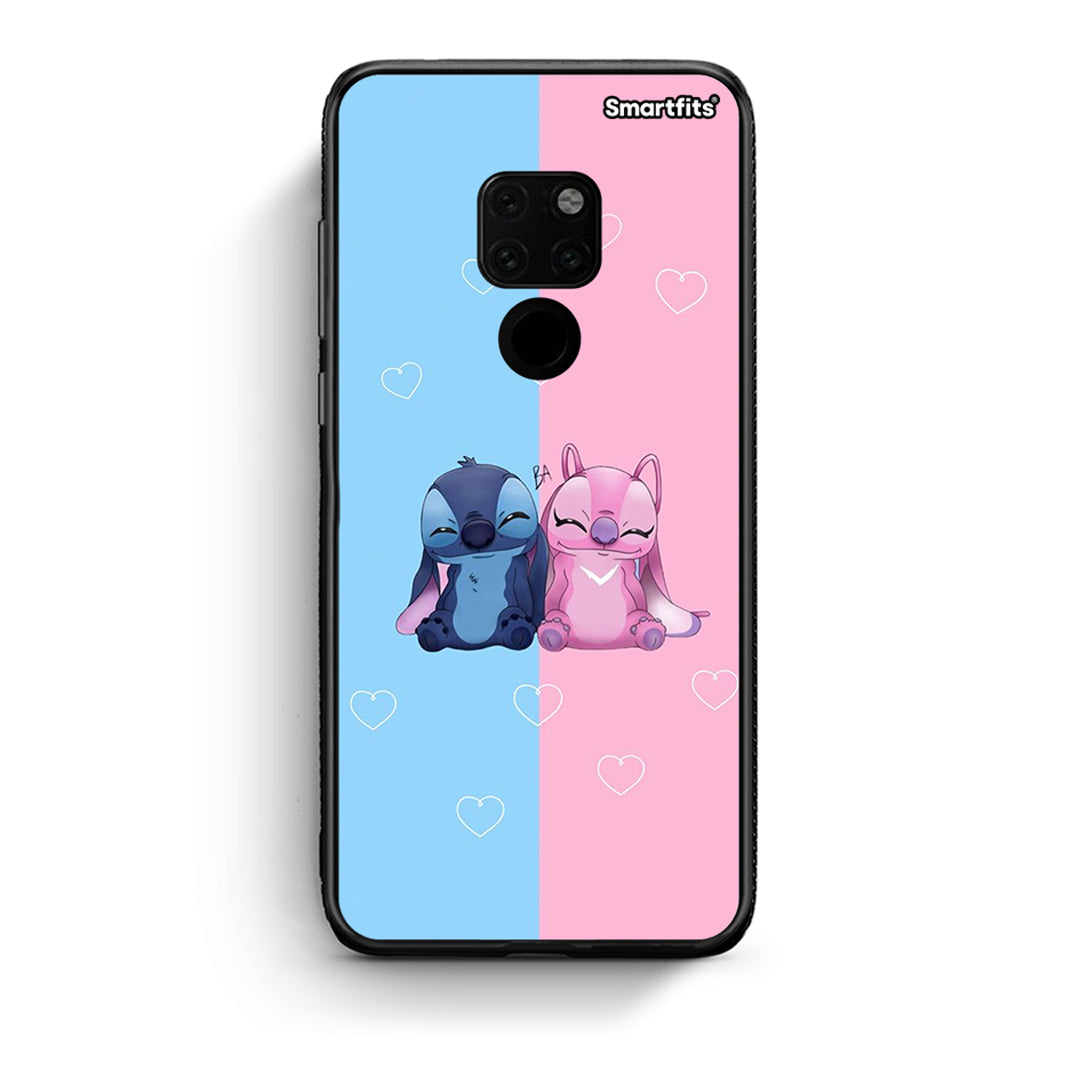 Huawei Mate 20 Stitch And Angel θήκη από τη Smartfits με σχέδιο στο πίσω μέρος και μαύρο περίβλημα | Smartphone case with colorful back and black bezels by Smartfits