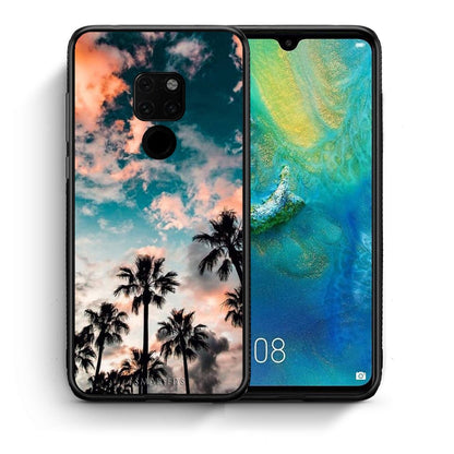 Θήκη Huawei Mate 20 Sky Summer από τη Smartfits με σχέδιο στο πίσω μέρος και μαύρο περίβλημα | Huawei Mate 20 Sky Summer case with colorful back and black bezels