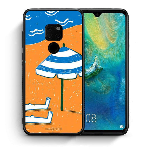 Θήκη Huawei Mate 20 Summering από τη Smartfits με σχέδιο στο πίσω μέρος και μαύρο περίβλημα | Huawei Mate 20 Summering case with colorful back and black bezels