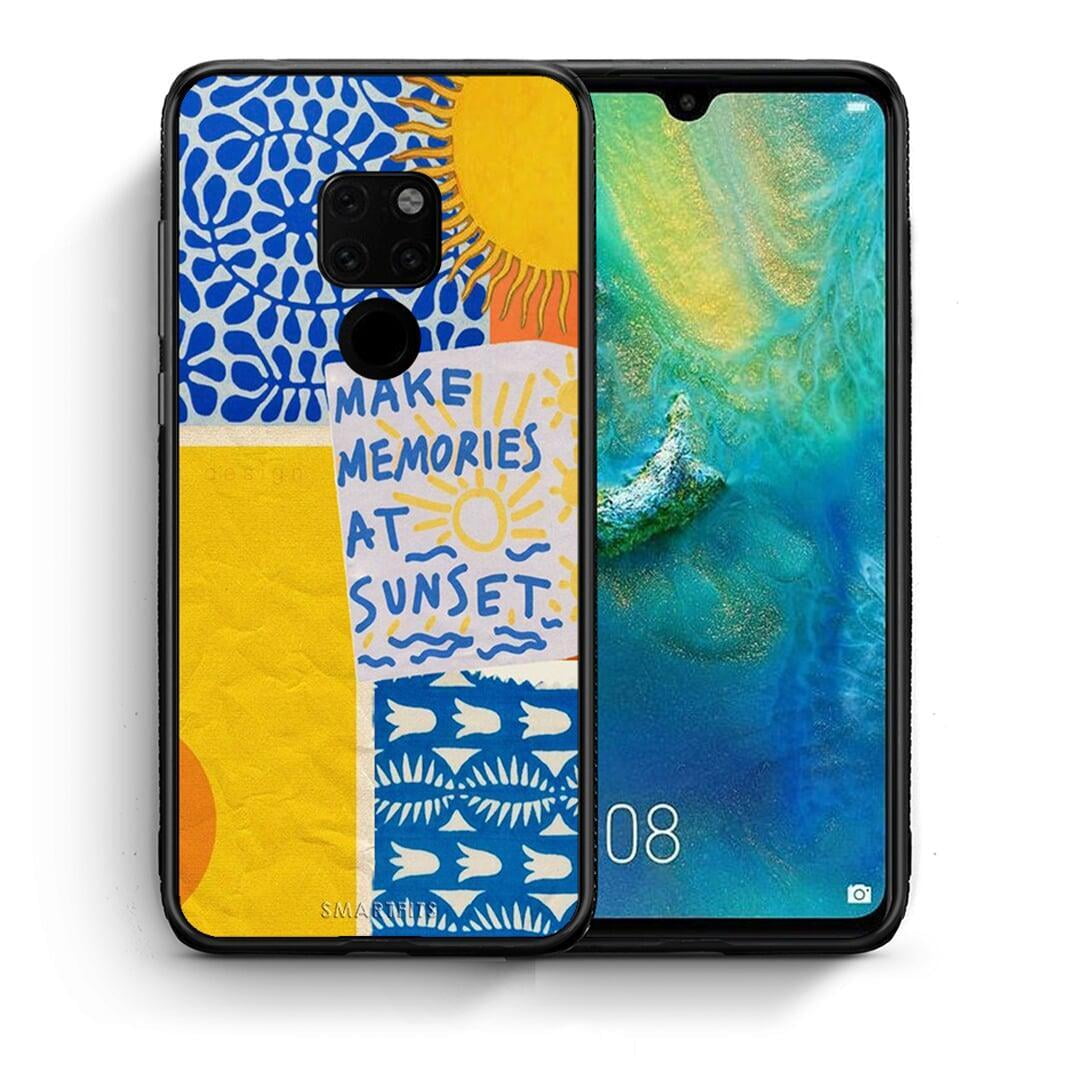 Θήκη Huawei Mate 20 Sunset Memories από τη Smartfits με σχέδιο στο πίσω μέρος και μαύρο περίβλημα | Huawei Mate 20 Sunset Memories case with colorful back and black bezels
