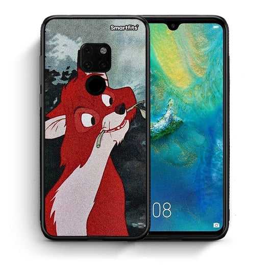 Θήκη Huawei Mate 20 Tod And Vixey Love 1 από τη Smartfits με σχέδιο στο πίσω μέρος και μαύρο περίβλημα | Huawei Mate 20 Tod And Vixey Love 1 case with colorful back and black bezels