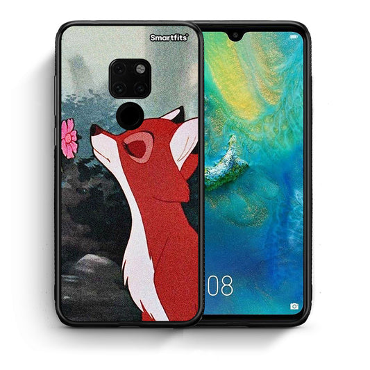 Θήκη Huawei Mate 20 Tod And Vixey Love 2 από τη Smartfits με σχέδιο στο πίσω μέρος και μαύρο περίβλημα | Huawei Mate 20 Tod And Vixey Love 2 case with colorful back and black bezels