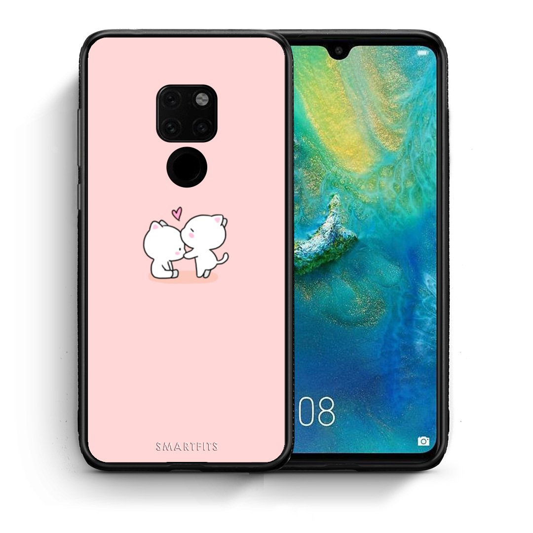 Θήκη Huawei Mate 20 Love Valentine από τη Smartfits με σχέδιο στο πίσω μέρος και μαύρο περίβλημα | Huawei Mate 20 Love Valentine case with colorful back and black bezels