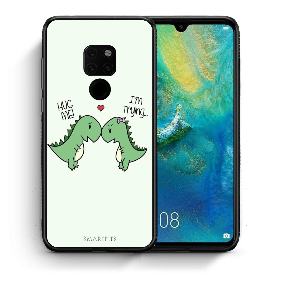 Θήκη Huawei Mate 20 Rex Valentine από τη Smartfits με σχέδιο στο πίσω μέρος και μαύρο περίβλημα | Huawei Mate 20 Rex Valentine case with colorful back and black bezels
