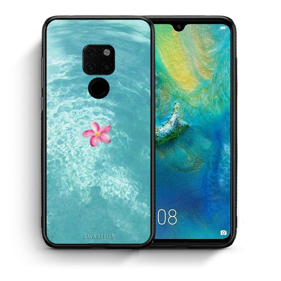 Θήκη Huawei Mate 20 Water Flower από τη Smartfits με σχέδιο στο πίσω μέρος και μαύρο περίβλημα | Huawei Mate 20 Water Flower case with colorful back and black bezels