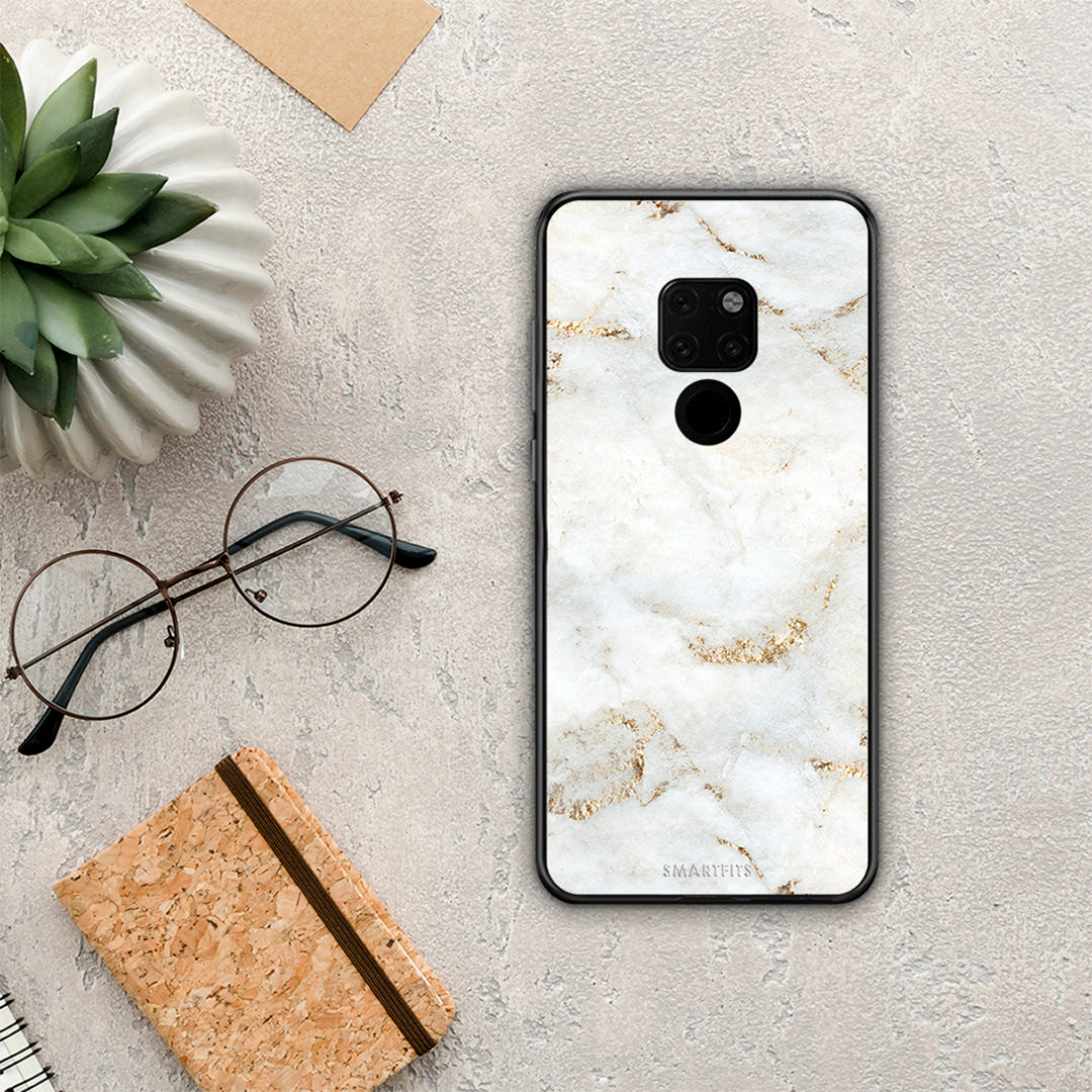 White Gold Marble - Huawei Mate 20 θήκη