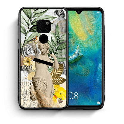 Θήκη Huawei Mate 20 Woman Statue από τη Smartfits με σχέδιο στο πίσω μέρος και μαύρο περίβλημα | Huawei Mate 20 Woman Statue case with colorful back and black bezels