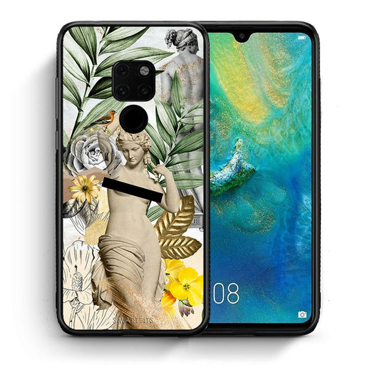 Θήκη Huawei Mate 20 Woman Statue από τη Smartfits με σχέδιο στο πίσω μέρος και μαύρο περίβλημα | Huawei Mate 20 Woman Statue case with colorful back and black bezels