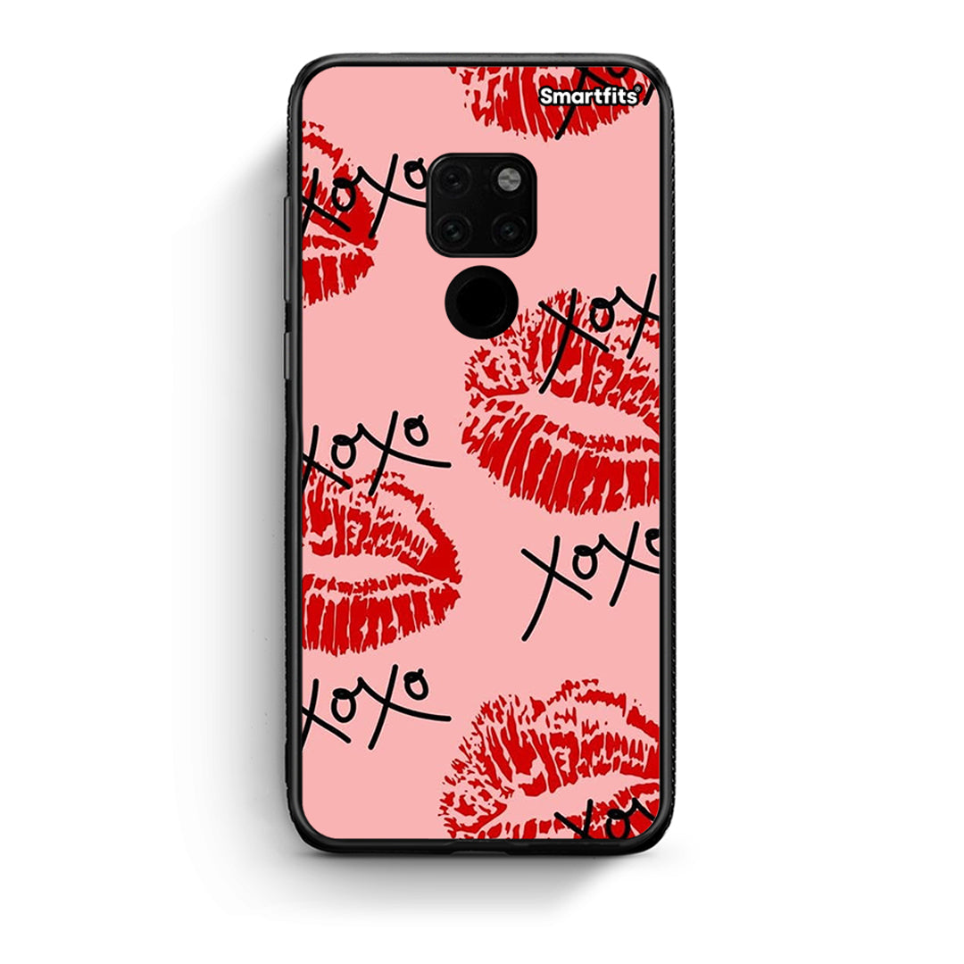 Huawei Mate 20 XOXO Lips θήκη από τη Smartfits με σχέδιο στο πίσω μέρος και μαύρο περίβλημα | Smartphone case with colorful back and black bezels by Smartfits