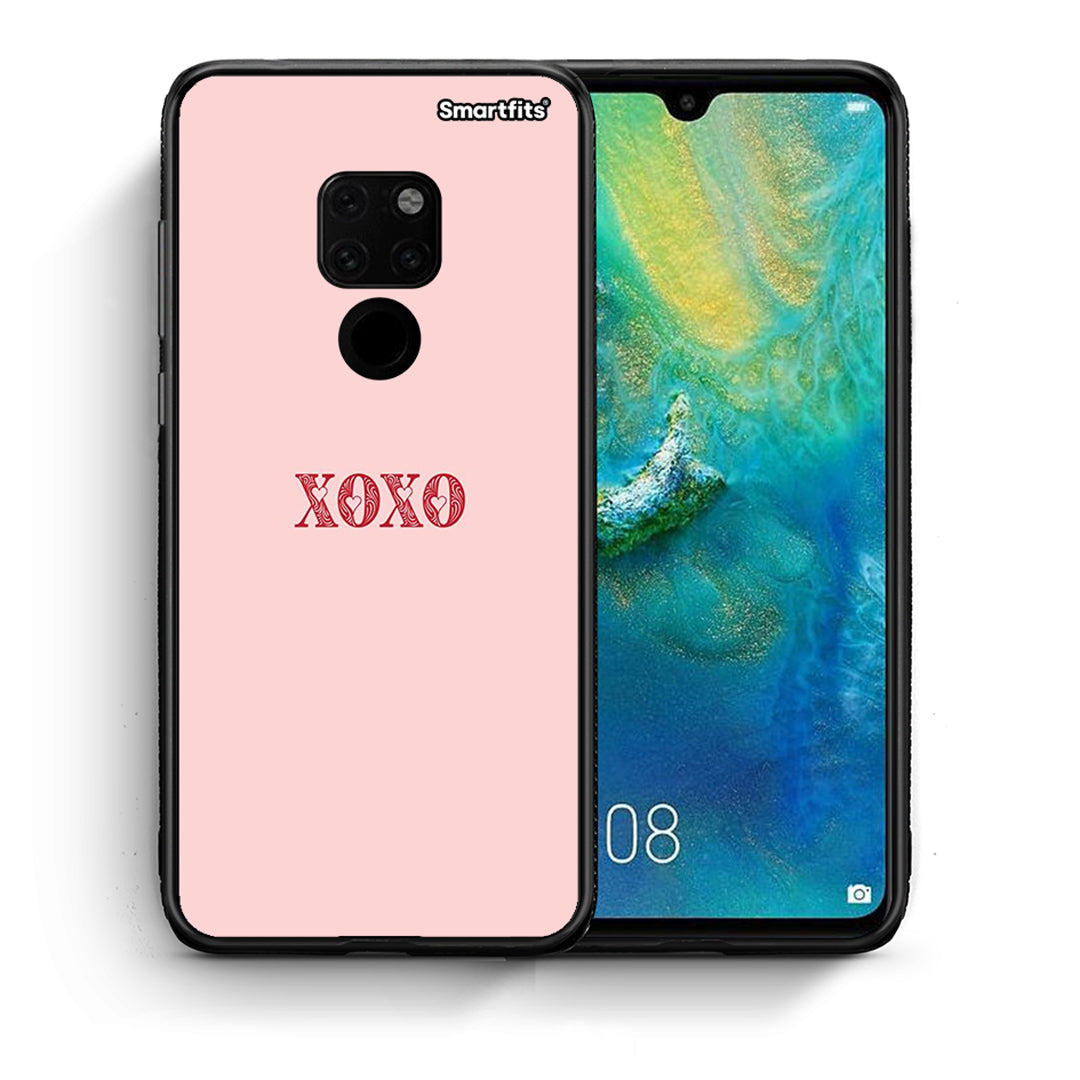 Θήκη Huawei Mate 20 XOXO Love από τη Smartfits με σχέδιο στο πίσω μέρος και μαύρο περίβλημα | Huawei Mate 20 XOXO Love case with colorful back and black bezels