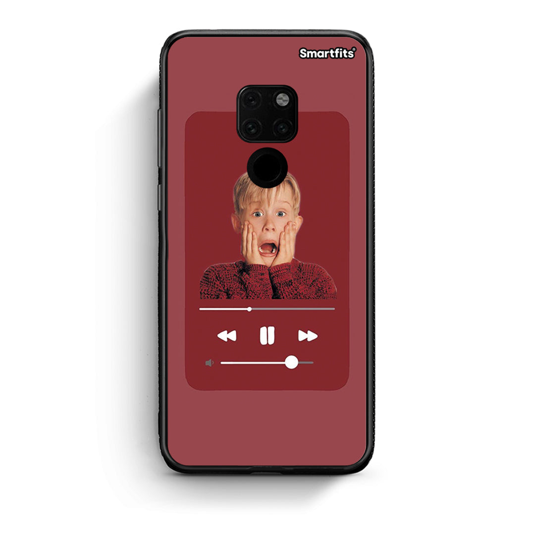 Huawei Mate 20 Xmas Alone Music θήκη από τη Smartfits με σχέδιο στο πίσω μέρος και μαύρο περίβλημα | Smartphone case with colorful back and black bezels by Smartfits