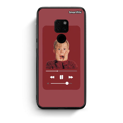 Huawei Mate 20 Xmas Alone Music θήκη από τη Smartfits με σχέδιο στο πίσω μέρος και μαύρο περίβλημα | Smartphone case with colorful back and black bezels by Smartfits