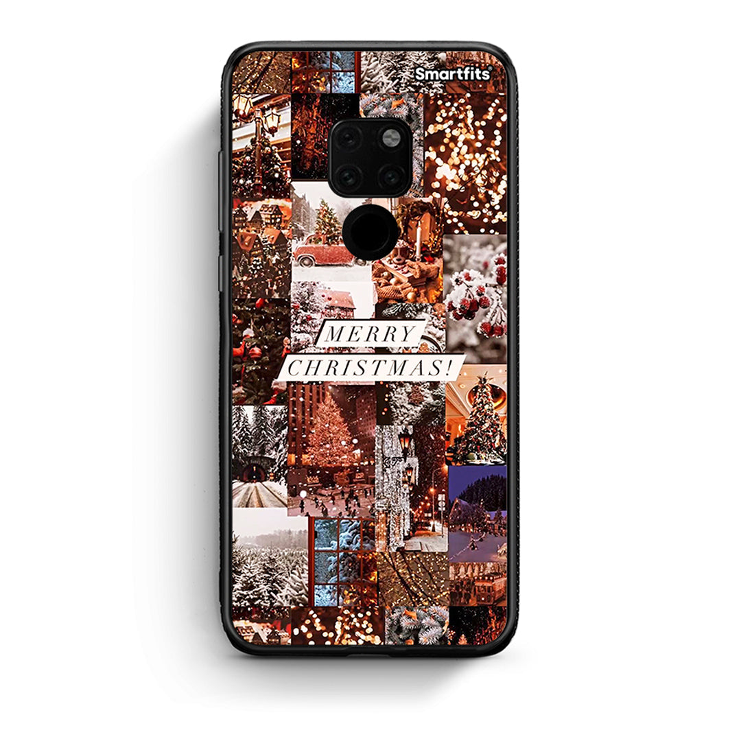 Huawei Mate 20 Xmas Collage θήκη από τη Smartfits με σχέδιο στο πίσω μέρος και μαύρο περίβλημα | Smartphone case with colorful back and black bezels by Smartfits