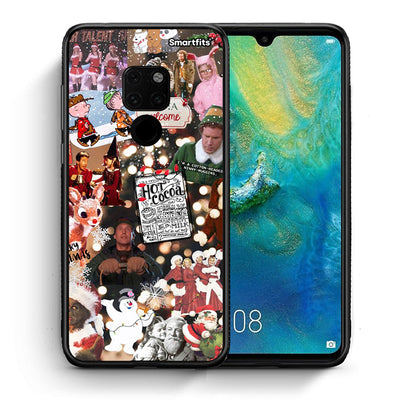 Θήκη Huawei Mate 20 Xmas Movies από τη Smartfits με σχέδιο στο πίσω μέρος και μαύρο περίβλημα | Huawei Mate 20 Xmas Movies case with colorful back and black bezels