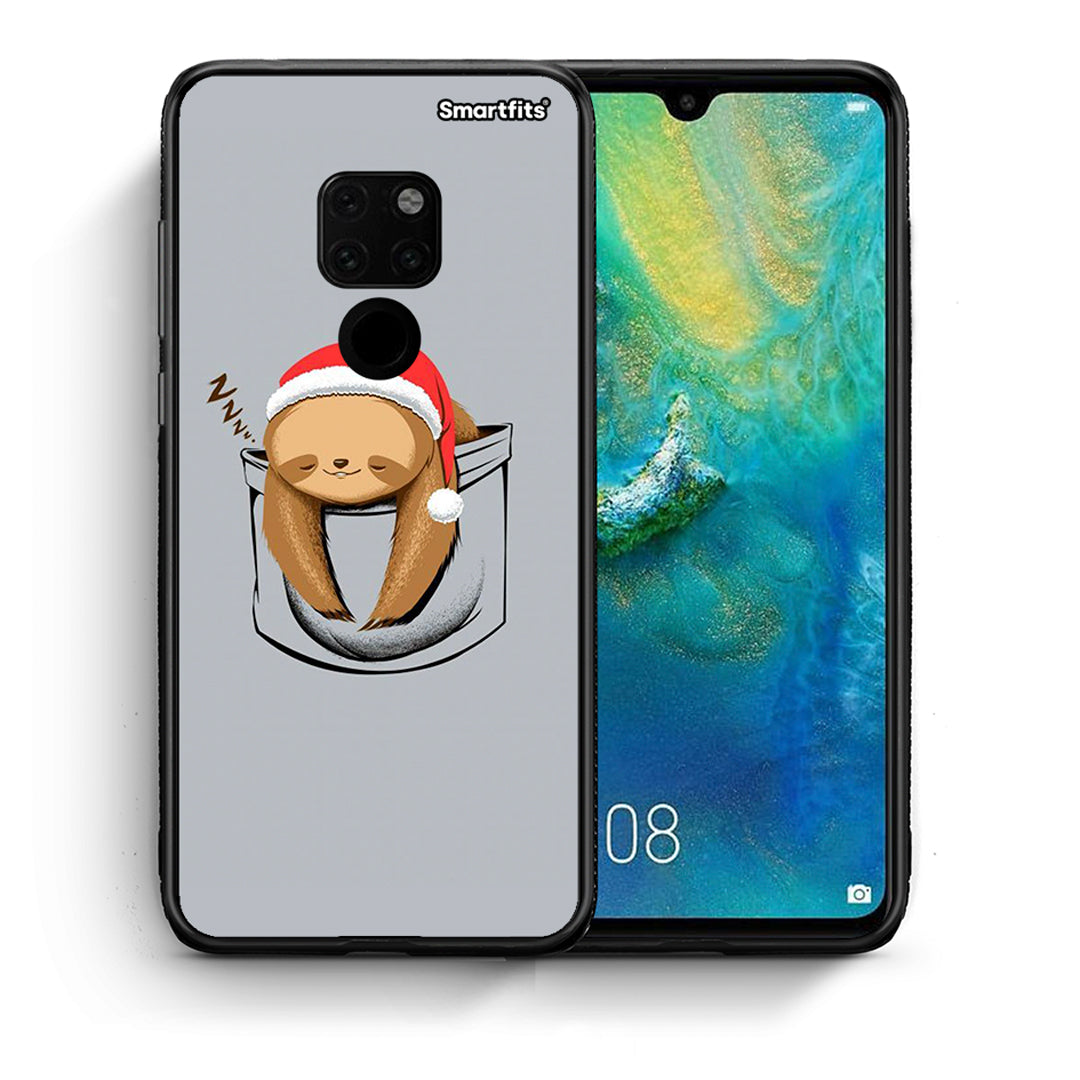 Θήκη Huawei Mate 20 Xmas Zzzz από τη Smartfits με σχέδιο στο πίσω μέρος και μαύρο περίβλημα | Huawei Mate 20 Xmas Zzzz case with colorful back and black bezels
